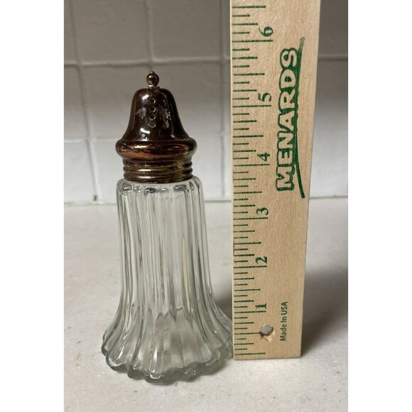 Vintage Leonard Crystal Silver Plate Salt/Pepper Shaker (Set) - Picture 8 of 12